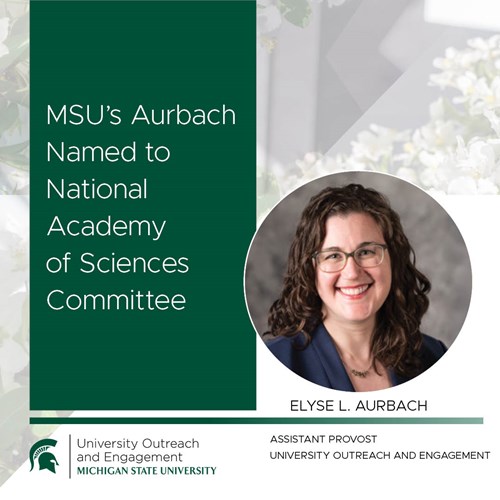 Elyse Aurbach, assistant provost for MSU’s Office of University Outreach and Engagement