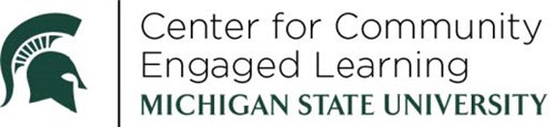 Wordmark for the Center for Community Engaged Learning at Michigan State University