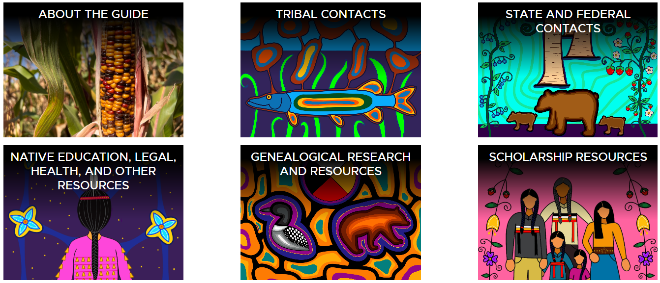 Resources available in the updated Native American Resource Guide
